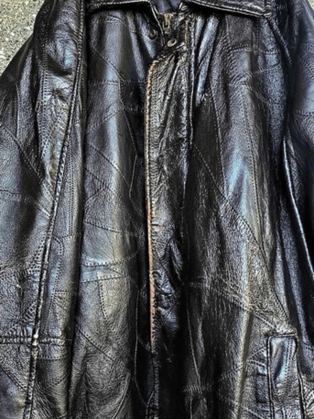MILAN Men's Leather Jacket Size 3XL